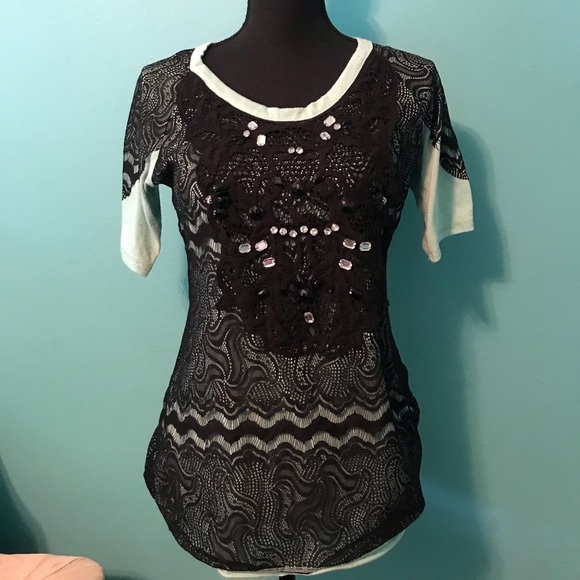 Buckle Tops - Buckle Teal and Black Shirt